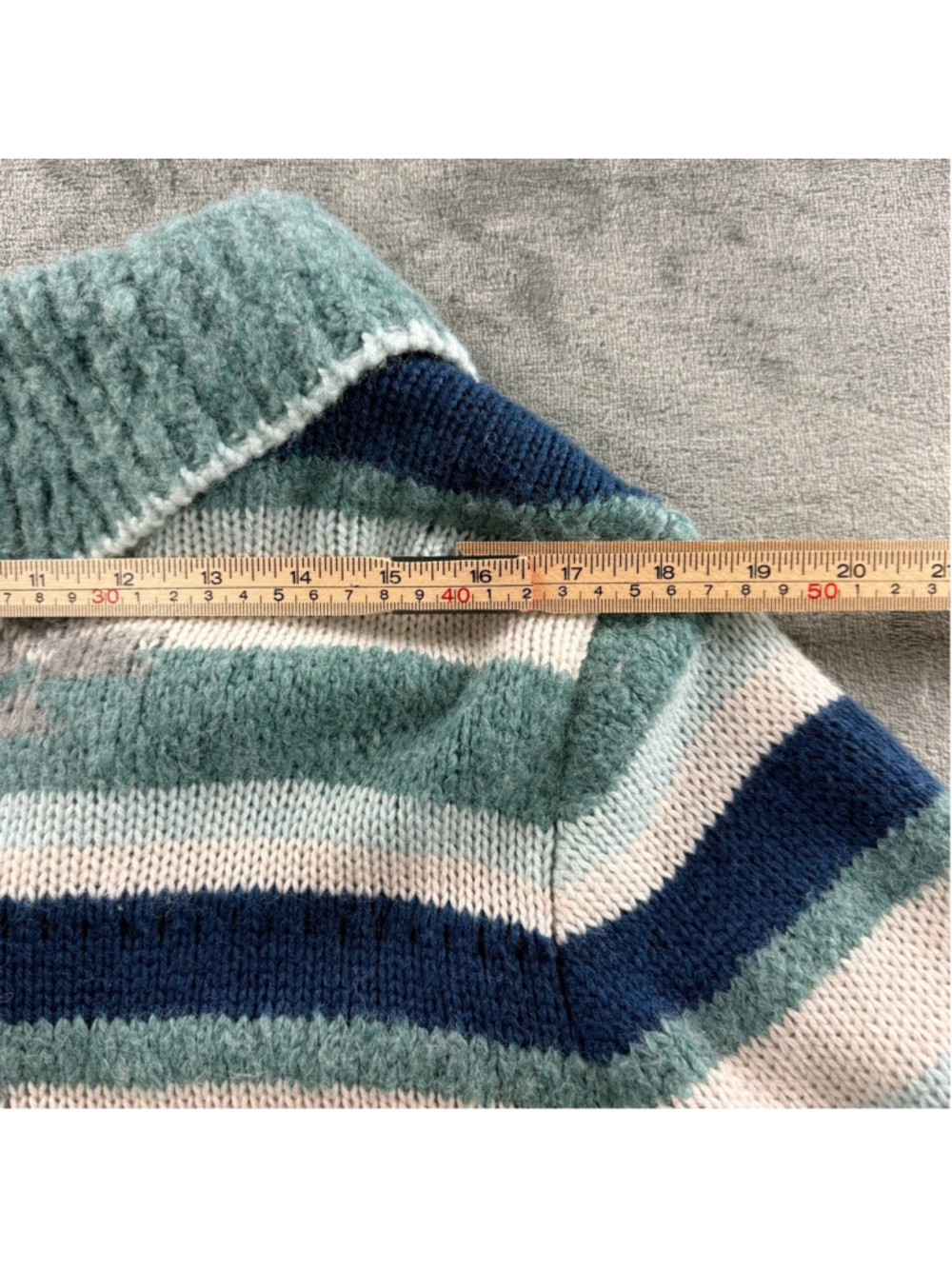 Smartwool Sweater Women’s M CHUP Wool Blend Half Zip Aztec Boho Knit Blue Green - Picture 15 of 15